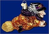 Old World Christmas Halloween Ornament Witch on a Broom