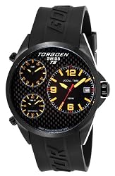 Torgoen Swiss Men's T08303 T8 3 Time Zone Aviation Watch