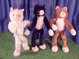 Kitty Assortment (White, Black & White, Rust & White Cat) Small Marionettes Set