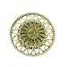 Peridot Center Brass Flower Cocktail Ring Peridot Center Brass Flower Cocktail Ring