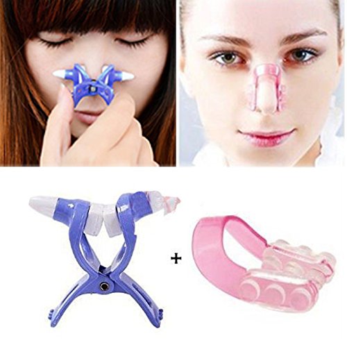 LUCKKYYÂ® 2 Piece Nose Shaping Beauty Kit Magic Nose Up Shaping Shapper Lifting + Bridge Straightening Beauty Clip