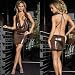 Elegant 3-String Open Back Shimmer Bronze Dress - One Size