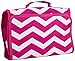 World Traveler Pink Chevron Cosmetic Makeup Organizer Hanging Bag