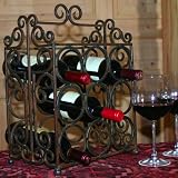 Wine Rack 9-Bottle Scrolled by Old River Road