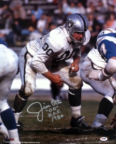 Jim Otto Autographed Oakland Raiders 16x10 Photo PSA