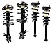DTA 70022 Full Set 4 Complete Strut Assemblies With Springs and Mounts Ready to Install OE Replacement 4-pc Set