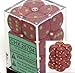 Chessex Dice d6 Sets: Strawberry Speckled - 16mm Six Sided Die (12) Block of Dice