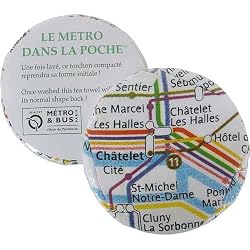 Le Metro dans la Poche Compact Paris Metro map towel