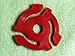(10 Pack) Red Plastic 45 RPM 7 Inch Vinyl Record Adapter/Adaptor - 7