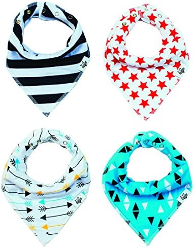 Baby Bandana Bibs, THE ONLY 3 Adjustable Snaps, ShaniNY Baby, 100% Organic Cotton.