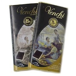 Venchi Cuor di Cacao Chocolate Bars - 45gr. - 75% (1.6 ounce)
