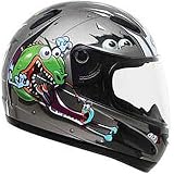 GMAX GM39Y Lizard Youth Boys Sports Bike Racing Motorcycle Helmet - Titanium / Medium