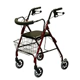 Folding Rollator/Walker - Burgundy