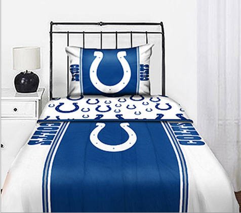 Indianapolis Colts NFL Queen Comforter & Sheet Set (5 Piece Bedding)
