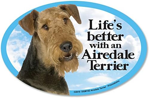 Prismatix Decal Cat and Dog Magnets, Airedale Terrier