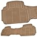 Beige Nibbed Rubber Floor Mats Front & Rear 3Pc with Runner Liner