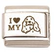 I Love My Cocker Spaniel Italian Charm Stainless Steel 9mm