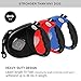 HODGSON Retractable Dog Leash with Two Alternative Bite-proof Front Part Leashes, Heavy-Duty and Fluorescence Design for One or TWO Dogs-L/Red