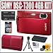 Sony DSC-T300 Cybershot 10.1MP Digital Camera (Red) + 4GB Accessory Kit