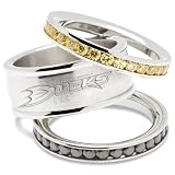 NHL Anaheim Ducks Logo Crystal Stacked Ring Set (Size 6)