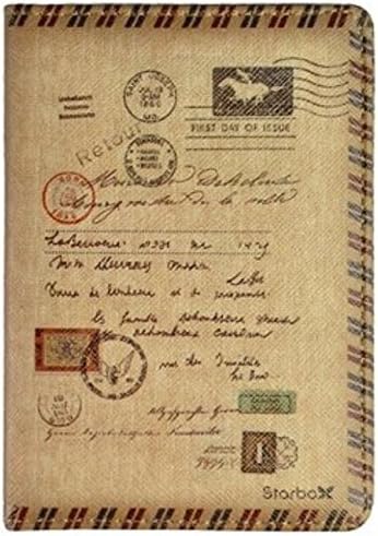 LianHua PU Leather Passport Cover Holder Fashion Passport Wallet vintage Travel Wallet Case (Stamp)