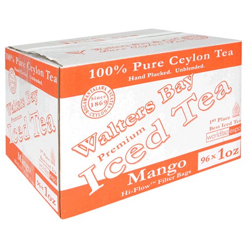 Walters Bay & Company, Pure Ceylon Premium Iced Tea, Mango Flavored, 96-Count, 1-Ounce... by Walter