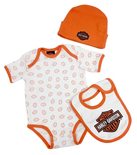 Harley-Davidson Boys Baby Allover B&S 3pc Gift Box Set