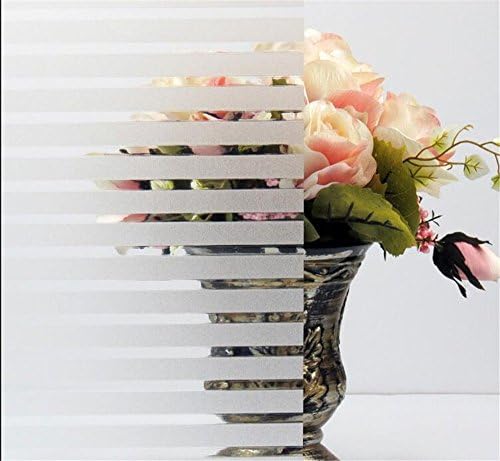 Static Striped Patterns Frosted Privacy Glass Window Films 45cm*200cm (17.7 inches by 78.7 inches)