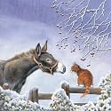 Over The Fence Donkey & Cat Christmas Cards Pack