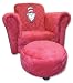 Trend Lab Dr Seuss Velour Cat In The Hat Chair and Ottoman, Red