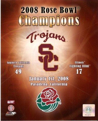2008 Rose Bowl Champs USC Trojans 8x10 Photo