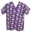 K State Kansas State University Logo Scrubs Top Shirt-Size XXL- 100% Natural Cotton - NOT a CHEAP BLEND - For HIM or HER- GIFT Ideas for Man Men Woman Women Ladies Nurses MOM Mother or DAD Father