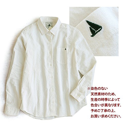 シャツ 長袖 無地 ソフトリネン コットンオックス 綿 麻 (セイル) SAIL