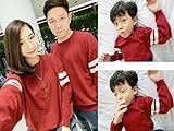 【ノーブランド品】親子ペア ペアルック セーター 長袖シャツ ファミリー ファッション (大人M, レッド)