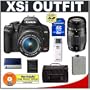 Canon Digital Rebel XSi 12.2MP Digital SLR Camera (Black) + Canon 18-55mm IS Lens + Tamron 70-300mm Di LD Macro Lens