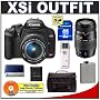 Canon Digital Rebel XSi 12.2MP Digital SLR Camera (Black) + Canon 18-55mm IS Lens + Tamron 70-300mm Di LD Macro Lens