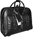 Bugatti Black Simili Leather Rolling Briefcase Laptop