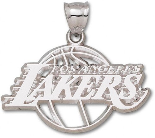 Los Angeles Lakers Solid Sterling Silver Logo Giant Pendant