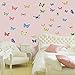 Vibrant Butterflies in Flight - Reusable Instant Decor Self-Adhesive Matte Vinyl Sticker Decal (DESIGN 1, 1)