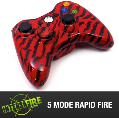 Xbox 360 Modded Controller Rapid Fire Wireless Red Tiger Camouflage