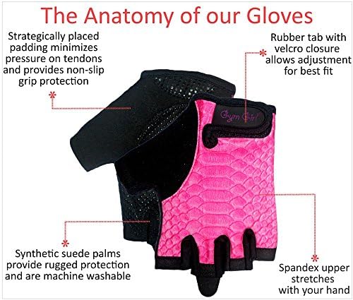 Fitness Gloves in Pink Python