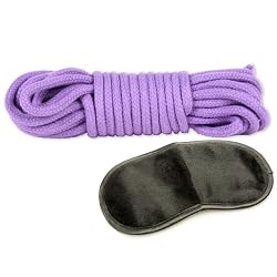 Doc Johnson Cotton Bondage Rope Japanesse Style Purple Adult Sex Toy Kit