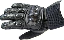 CARBON KEVLAR Motorcycle Mesh & Leather Race Gloves L