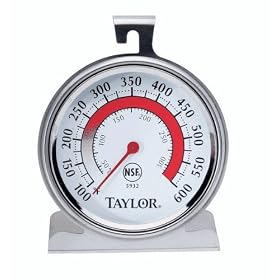 Taylor Oven Dial Thermometer, NSF Listed, Temperature Range is 100 to 600 &deg; F (38 to 315 &deg; C