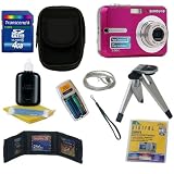 Samsung S860 Magenta 8.1MP Digital Camera with 3x Optical Zoom with Bonus 4GB Accessory Kit Included