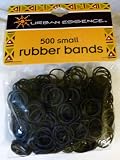 Pack of 500 Small Black Rubber Bands for Styling, Kids Hair, Braids Hair, Dreadlocks, Babies, Hair Twists, Ethnic Styles and Even Fishing, Urban Essence Brand