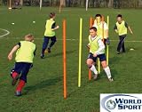 World Sport Set of 6 Two Piece Yellow Coaching Sticks with Bag