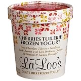 Laloo's Goat's Milk Ice Cream, Cherries Tuilerie, 16-Ounce Tubs (Pack of 4)