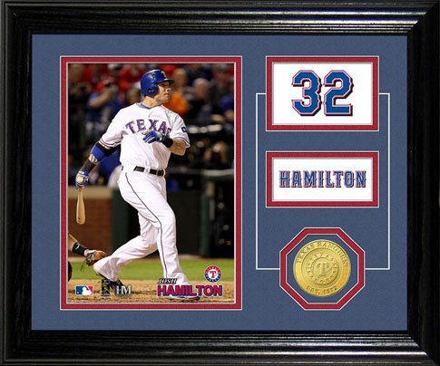 Highland Mint MLB Texas Rangers Josh Hamilton Player Pride Desktop Photo Mint