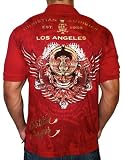 CHRISTIAN AUDIGIER Ed Hardy Grin Tattoo Mens Pique Polo Shirt Top